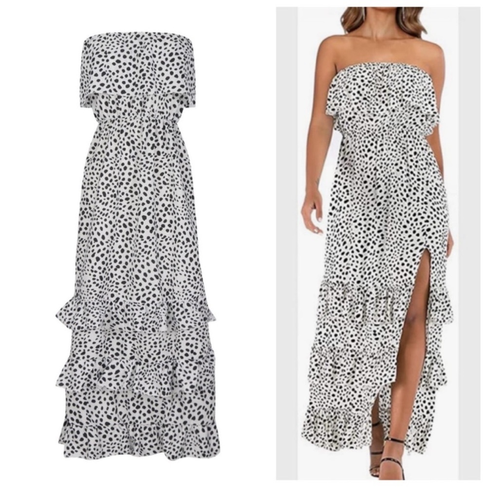*Sz XL*   NWT Flowy bohemian maxi dress with slit. Perfect for a hot summer day!